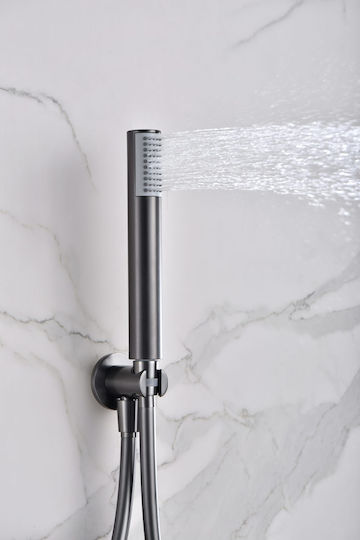 Imex Built-in Faucet Mixer for Shower 2 Exits Black