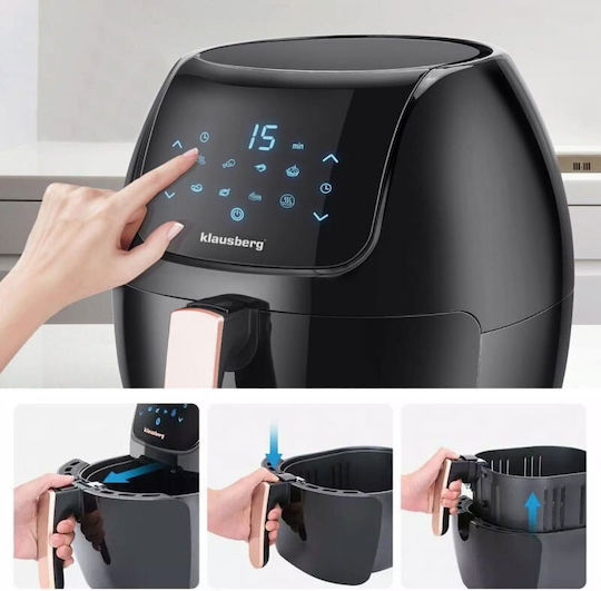 Klausberg Air Fryer 7.7lt Μαύρο KB-7572