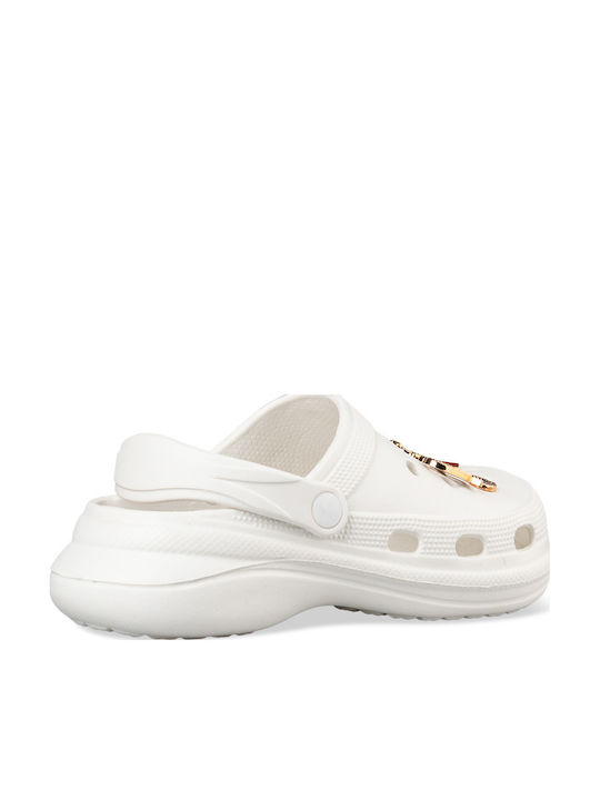 Envie Shoes Γυναικεία Σαμπό Λευκά