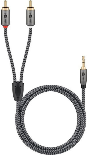 Goobay 3.5mm male - 2x RCA male Cable Black 2m (65288)