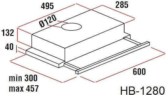 Hausberg Φούρνος άνω Πάγκου 71lt Π59.5εκ. White