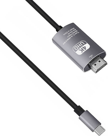 Kabel HDMI-Stecker - USB-C-Stecker 2m Gray