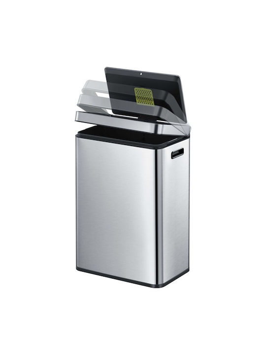Eko Waste Bin Waste made of Stainless Steel with Photocell Blue 45lt 1pcs