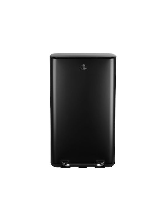 Estia Soft Close Waste Bin Waste Metallic Black 30lt 1pcs