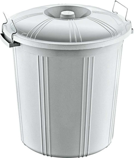 Viosarp Κάδος Απορριμμάτων Πλαστικός Λευκός 50lt