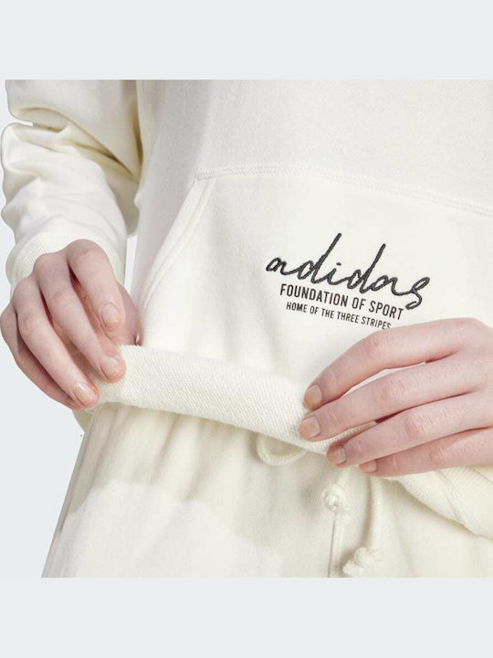 Graphic Women's Sweatshirt Hooded White