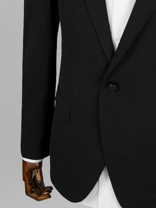 Elite Men's Summer Suit Jacket Black