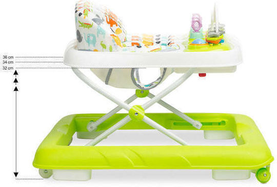 Caretero Baby Walker with Music for 6+ Months Brown