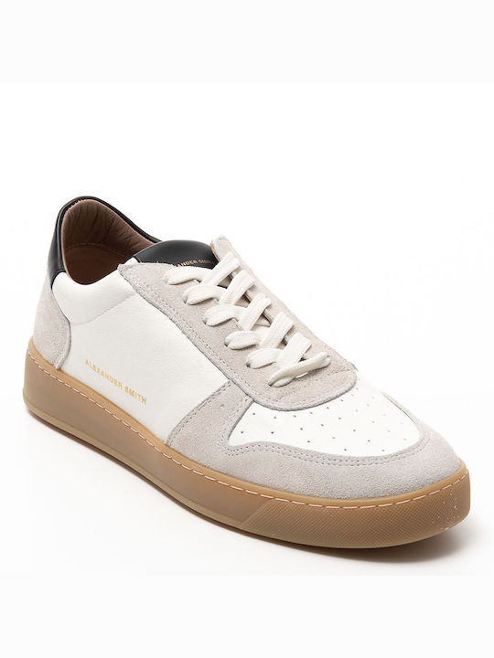 ALEXANDER SMITH LEATHER SNEAKERS - White CAMBRIDGE/WHITEblack