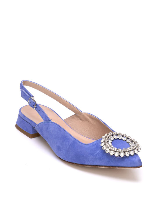 PERLAPURA Handpicked CASTORINA SLINGBACK FLATS 0721401 - Лилаво 0721401/GLICINE