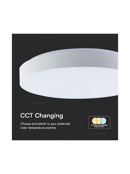 V-TAC Στρογγυλό Εξωτερικό LED Panel 30W με Φυσικό Λευκό Φως