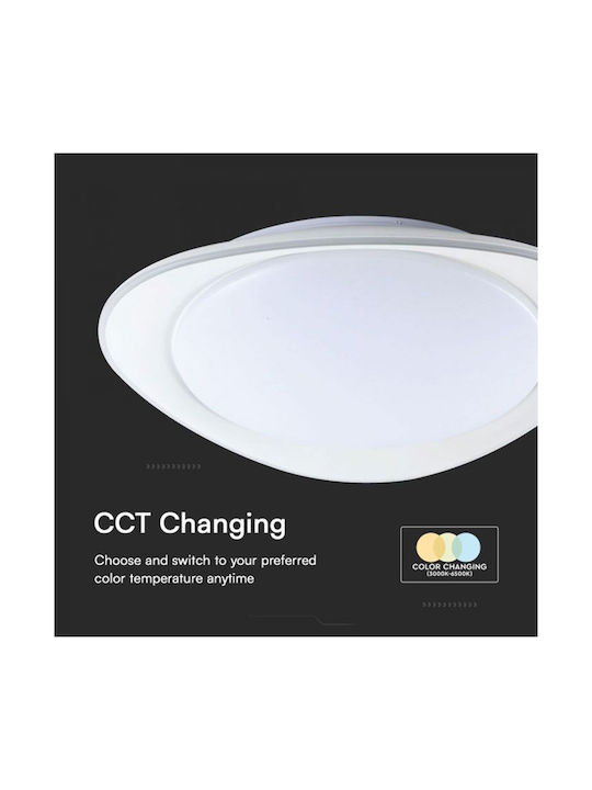 V-TAC Στρογγυλό Εξωτερικό LED Panel 30W με Φυσικό Λευκό Φως