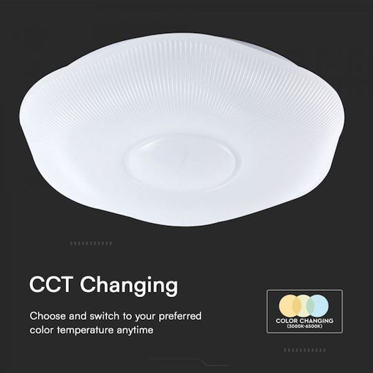 V-TAC Στρογγυλό Εξωτερικό LED Panel 30W με Φυσικό Λευκό Φως