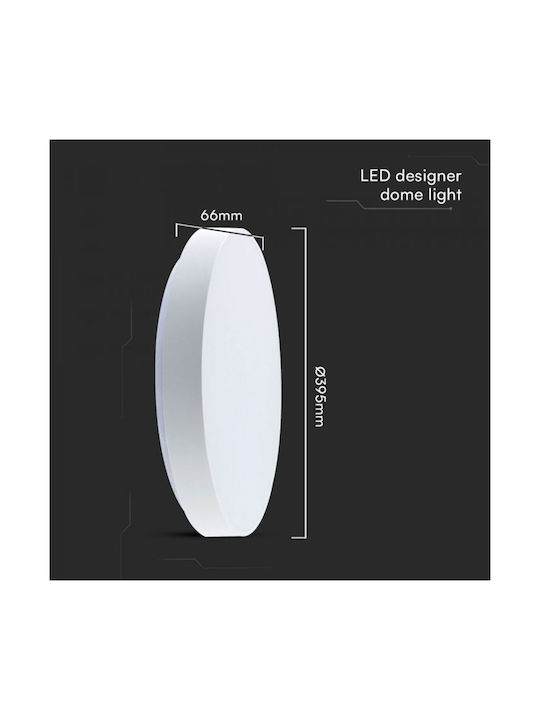 V-TAC Στρογγυλό Εξωτερικό LED Panel 30W με Φυσικό Λευκό Φως