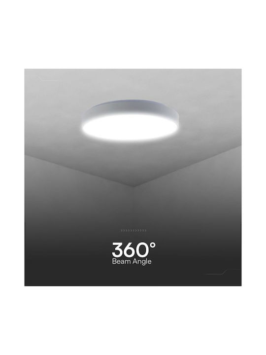 V-TAC Στρογγυλό Εξωτερικό LED Panel 20W με Φυσικό Λευκό Φως