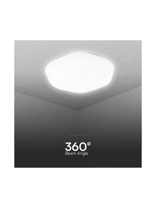 V-TAC Στρογγυλό Εξωτερικό LED Panel 30W με Φυσικό Λευκό Φως