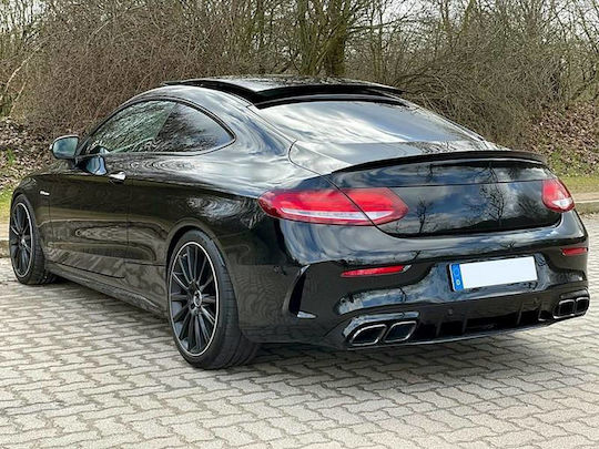 Rear Bumper Diffuser Mercedes-benz C-class C205 Coupe 14-21 Amg 63 Look Black Fins Mercedes Benz Carver