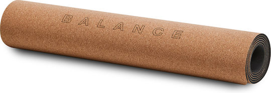 Activeshop Cork Στρώμα Γυμναστικής Yoga Μπεζ (183x61cm)