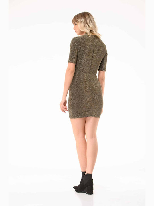 Mini Damenkleid Gold