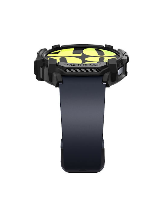 Spigen Rugged Armor Silicone Case in Black color for Samsung Galaxy Watch 7 (44 mm)