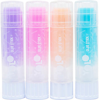 Yolo Glue Stick Παστέλ Χρώματα Yolo for Crafts 4pcs 8gr