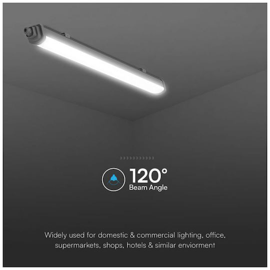 V-TAC LED Γραμμικό Φωτιστικό Οροφής 18W Ψυχρό Λευκό IP65 Μ60xΒ6.8xΥ5.9εκ.