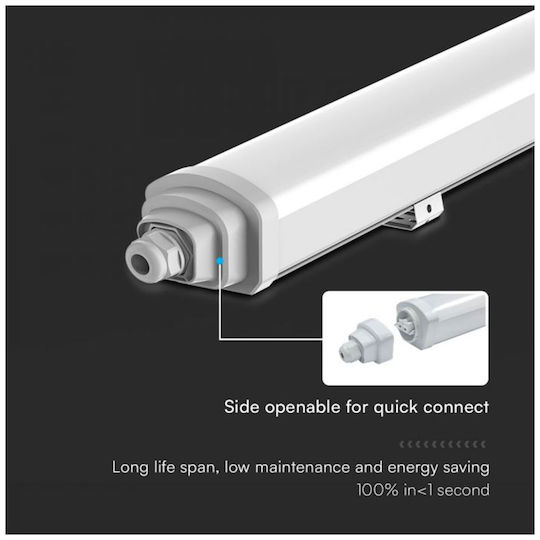 V-TAC LED Γραμμικό Φωτιστικό Οροφής 18W Ψυχρό Λευκό IP65 Μ60xΒ6.8xΥ5.9εκ.