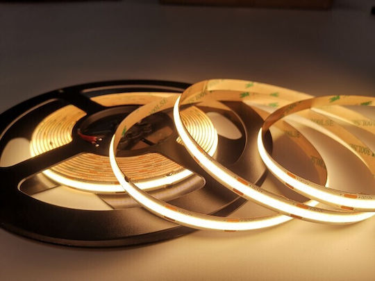Eco Light Ταινία LED 24V Θερμό Λευκό Φως 5m Τύπου COB