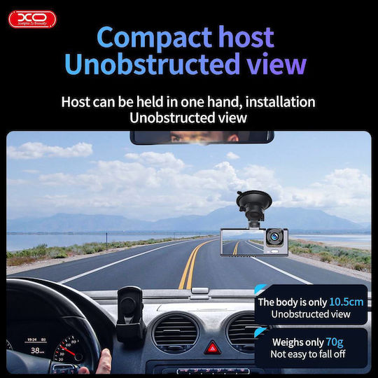 XO XJ03 Autodigitale Videorekorder für Auto 1080P Mit Bildschirm 2" Wi-Fi & Rückfahrkamera