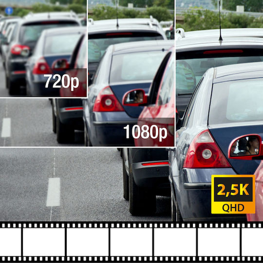 D200 Σετ Κάμερα DVR Αυτοκινήτου 1440P με Οθόνη 3" & Κάμερα Οπισθοπορείας