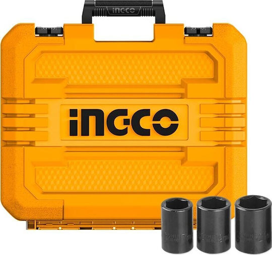 Ingco CIWLI2040 Brushless Impact Wrench Battery 20V 2x2Ah with Socket 1/2"