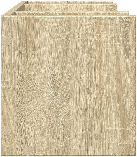 Ξύλινη Θήκη Χαρτιών σε Μαύρο Χρώμα 24x25x44.5εκ. 1τμχ