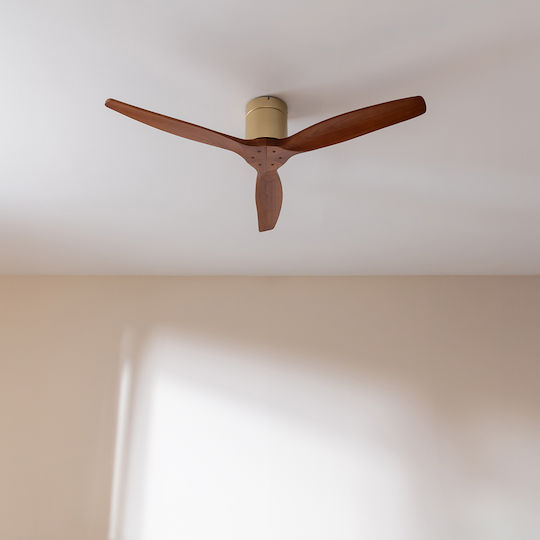 Cecotec EnergySilence Aero 5500 Aqua Ceiling Fan 132cm with WiFi and Remote Control Brown