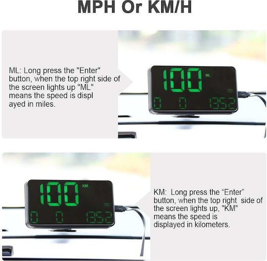 Ψηφιακό Όργανο Head Up Display Αυτοκινήτου