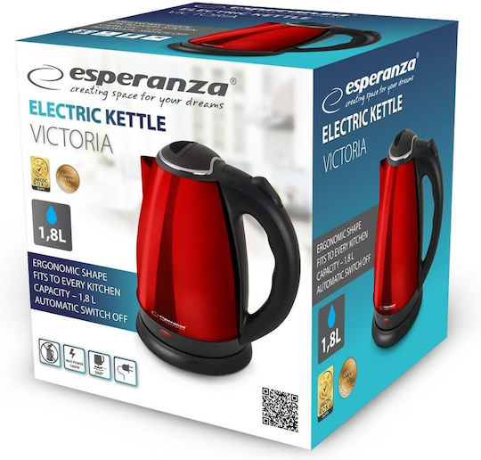 Esperanza Βραστήρας 1.8lt 1800W Κόκκινος