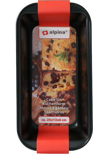 Alpina Appliances Φόρμα Ζαχαροπλαστικής για Κέικ Ορθογώνια από Αλουμίνιο 25x13x6εκ.