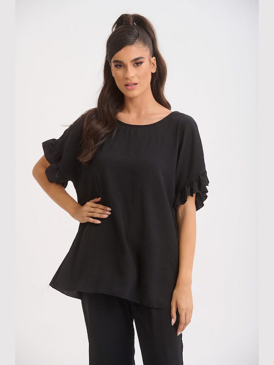 Dress Up Damen Bluse Black