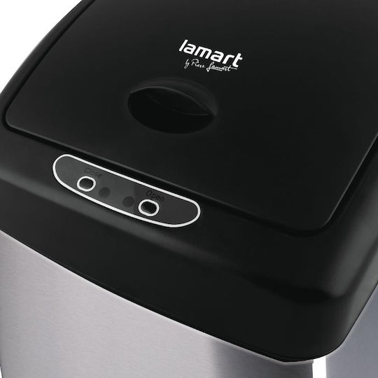 Lamart Waste Bin Made of Stainless Steel with Sensor Silver 45lt