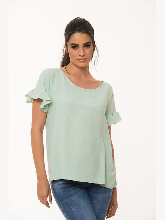 Dress Up Women's Blouse Short Sleeve Veraman