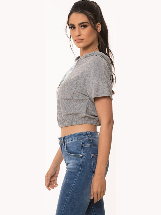 Γυναικείο Crop Top Γκρι