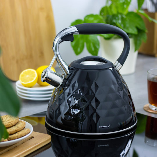 Klausberg Τσαγιέρα Ανοξείδωτη Μαύρη 3000ml