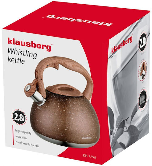 Klausberg Τσαγιέρα Ανοξείδωτη Καφέ 2800ml