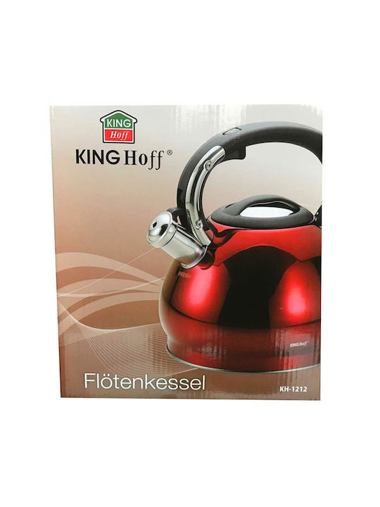 KING Hoff Βραστήρας Ανοξείδωτος Κόκκινη 3400ml