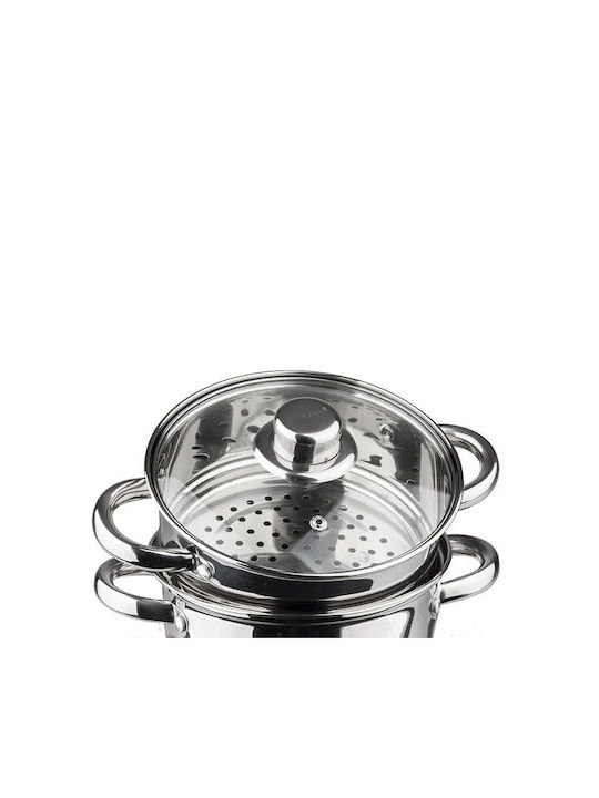 KING Hoff Βαθιά Κατσαρόλα από Αλουμίνιο Ατμού 5lt / 24cm