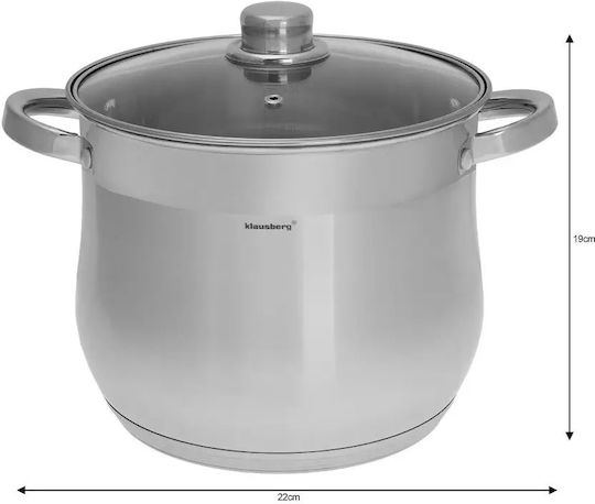 GGMgastro Βαθιά Ανοξείδωτη Κατσαρόλα 7lt / 22cm