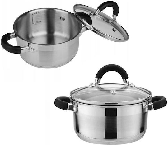 KING Hoff Tiefer Edelstahl-Topf 4Es / 22cm
