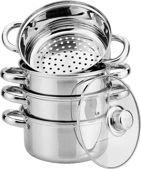 KING Hoff Tiefer Edelstahl-Topf 2.5Es / 18cm KING Hoff Tiefer Edelstahl-Topf 2.5Es / 18cm