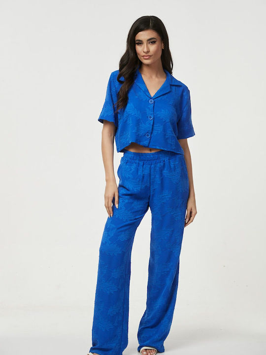 Ecstasy Women's blue royal Set with Trousers