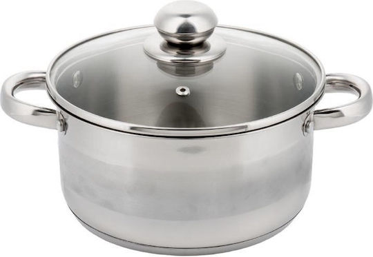 KING Hoff Tiefer Edelstahl-Topf 6Es / 24cm