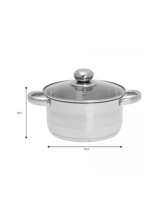KING Hoff Deep Stainless Steel Pot 2lt / 18cm